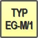 Piktogram - Typ: EG-M/1